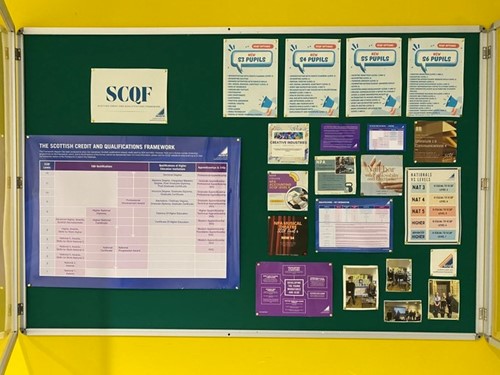 Marr College's SCQF noticeboard